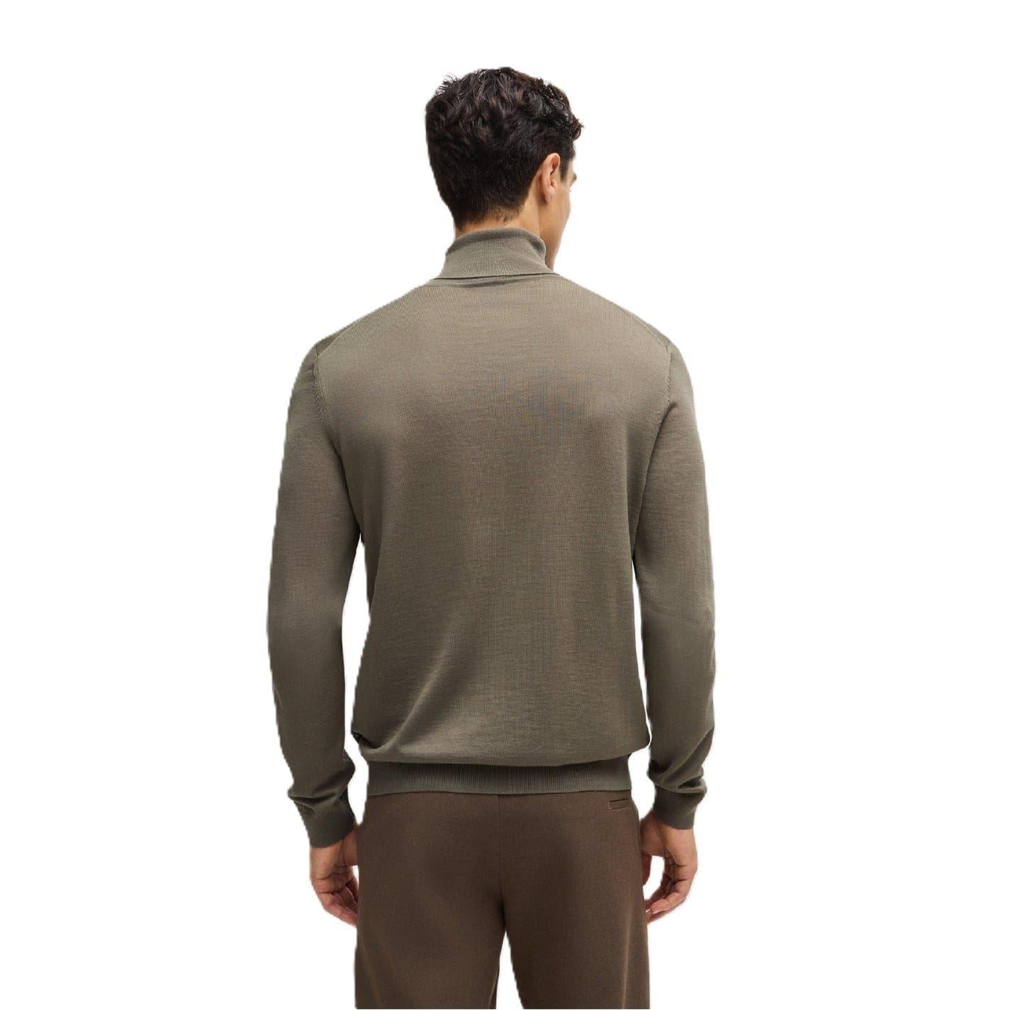 Green - Back - Boss Mens Musso-P Jumper