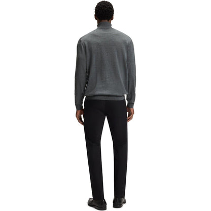 Medium Grey - Back - Boss Mens Musso-P Jumper