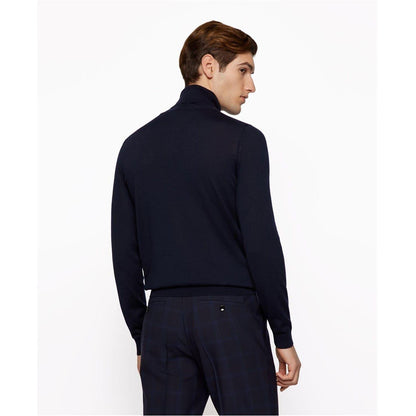 Dark Blue - Side - Boss Mens Musso-P Jumper