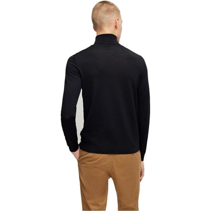 Black - Side - Boss Mens Musso-P Jumper