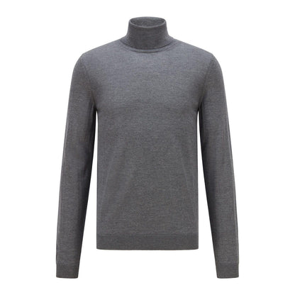 Grey - Front - Boss Mens Musso-P Jumper
