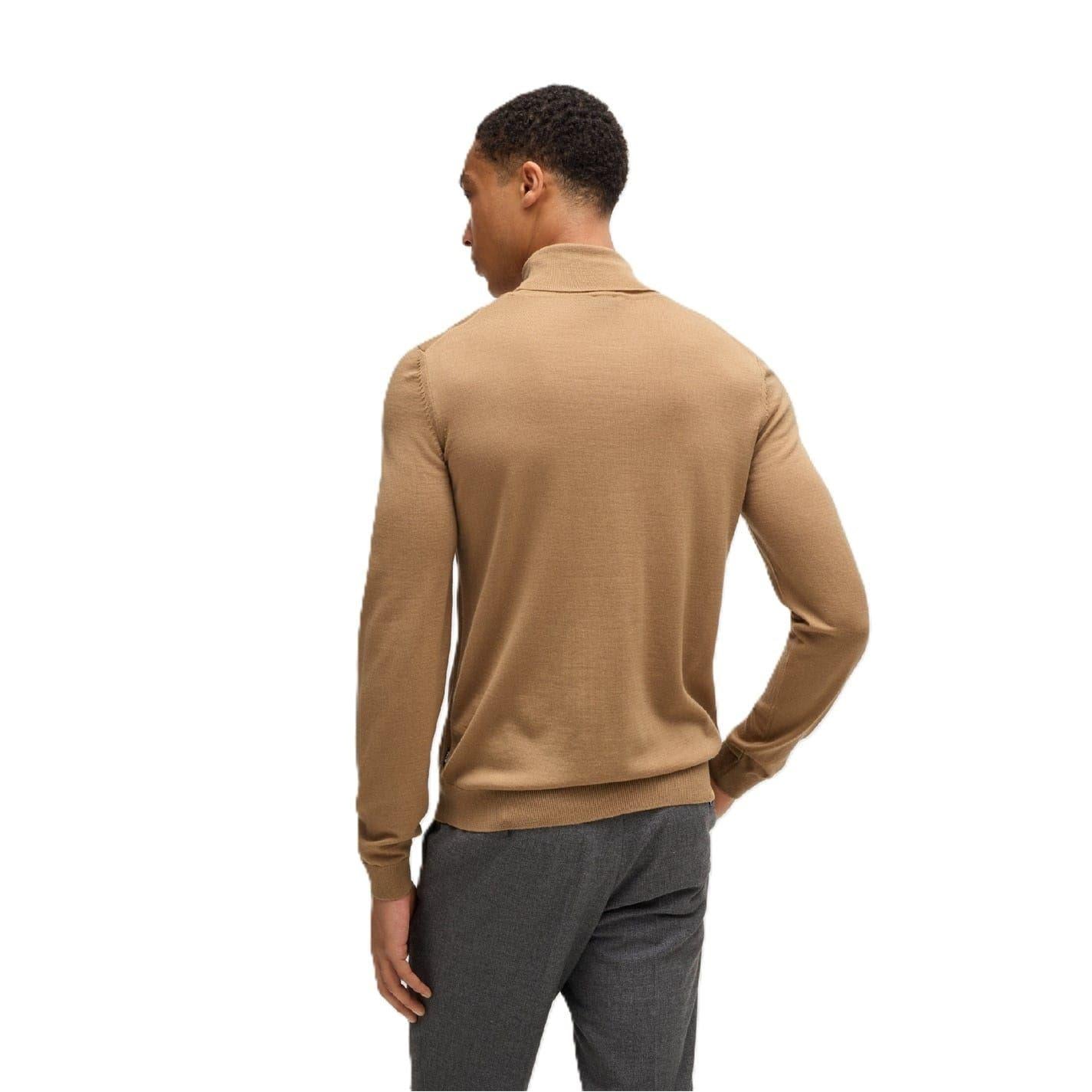 Medium Beige - Back - Boss Mens Musso-P Jumper