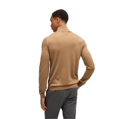 Medium Beige - Back - Boss Mens Musso-P Jumper