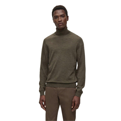 Dark Green - Front - Boss Mens Musso-P Jumper
