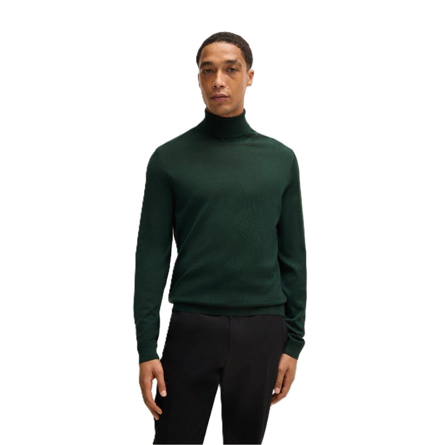 Forest Green - Front - Boss Mens Musso-P Jumper