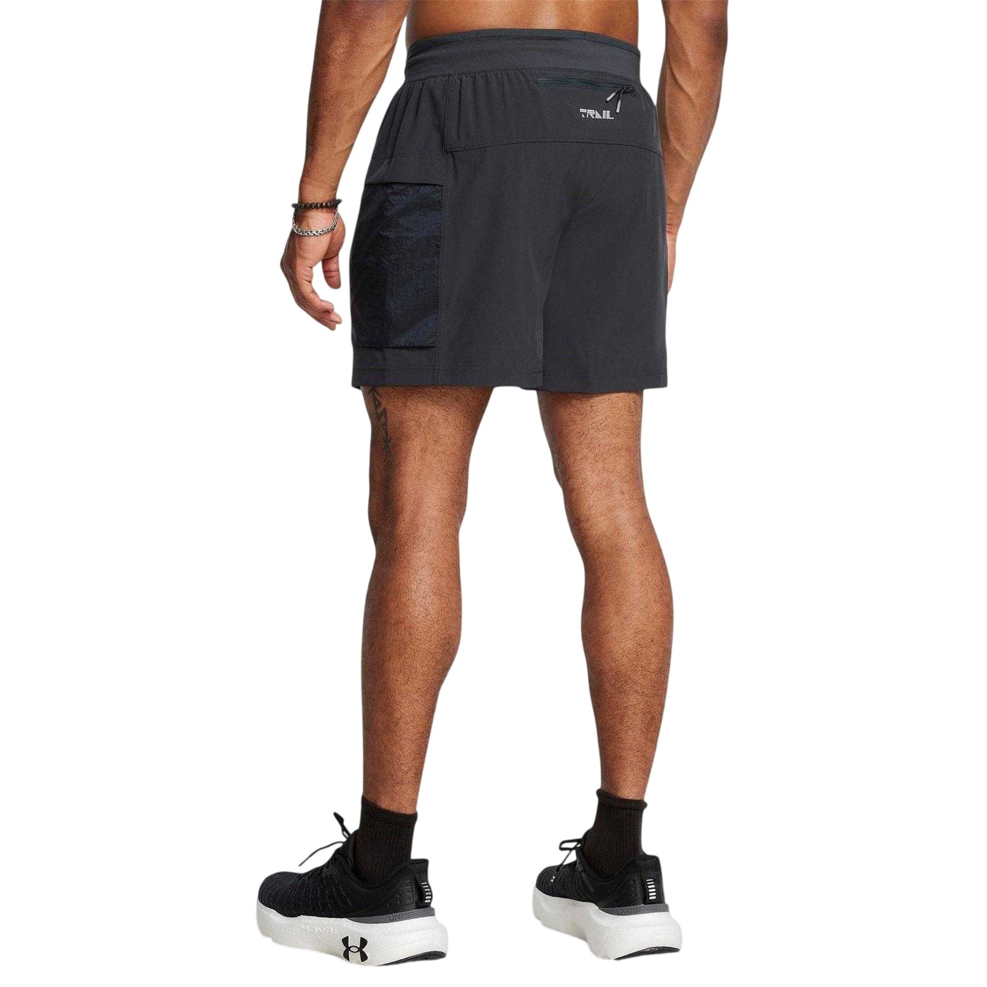 Anthracite - Back - Under Armour Mens Performance Running Shorts