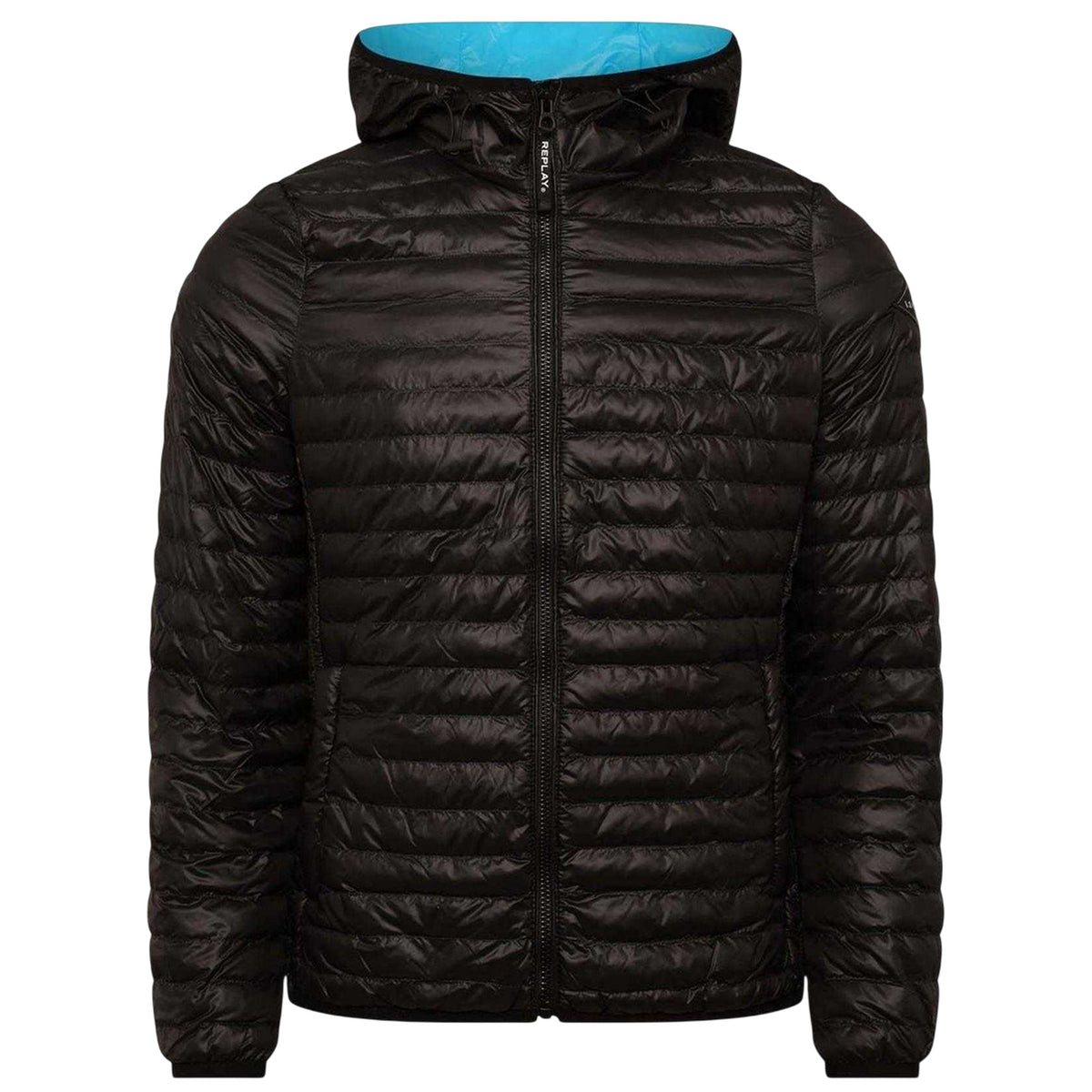 Black - Front - Replay Womens-Ladies Polyester Regular Padded Jacket