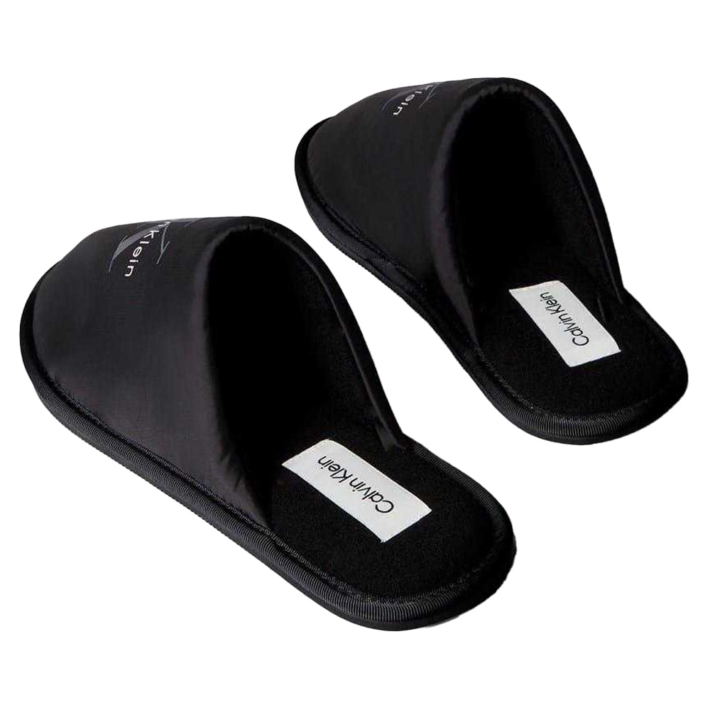 Moonlit Ocean - Front - Calvin Klein Mens Wordmark Flat Mules