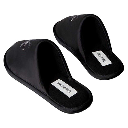 Moonlit Ocean - Front - Calvin Klein Mens Wordmark Flat Mules
