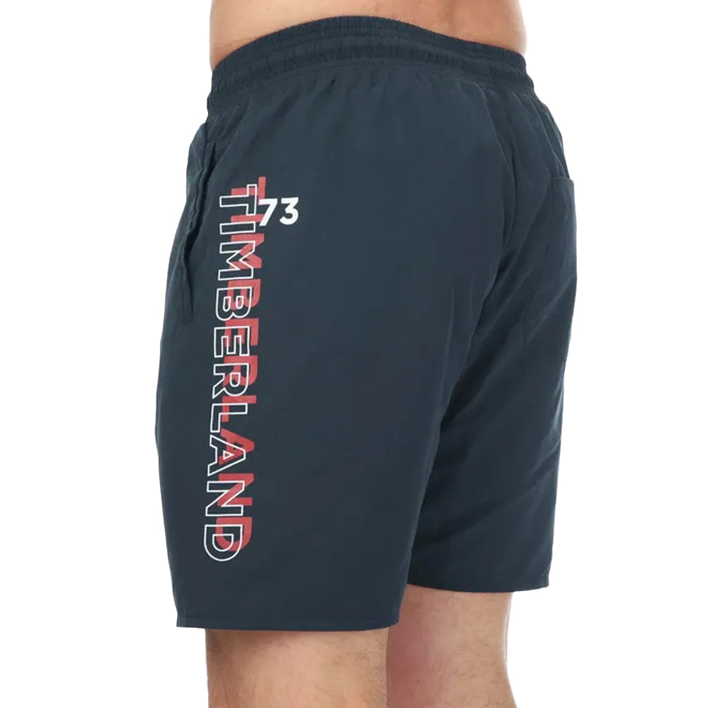 Navy - Back - Timberland Womens-Ladies Logo Swim Shorts