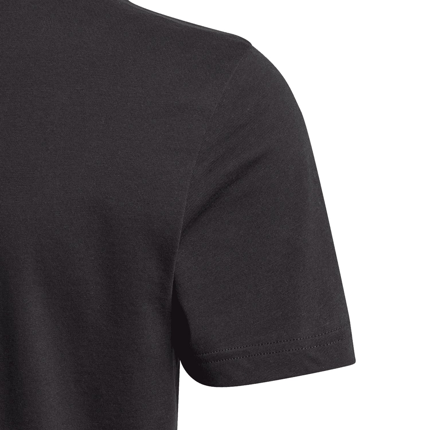 Black - Side - Adidas Boys Essentials Big Logo T-Shirt