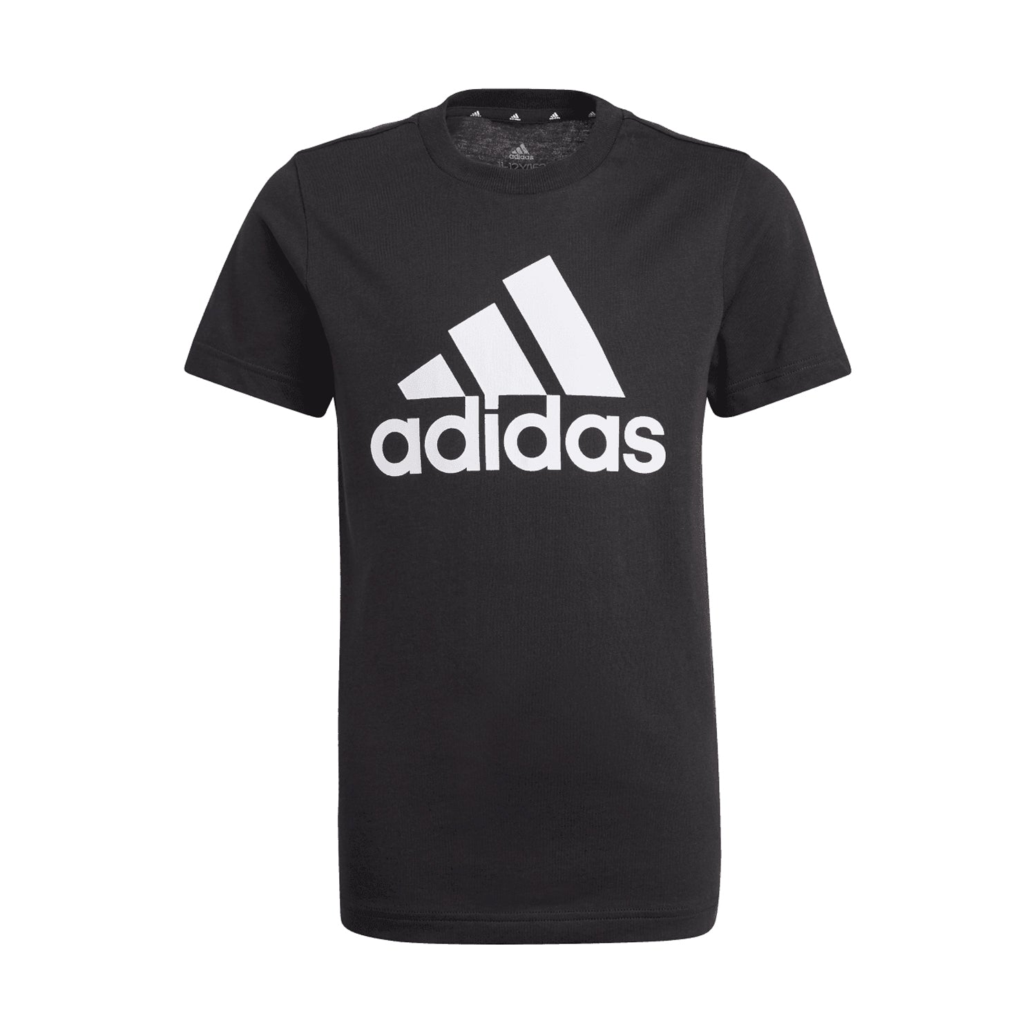 Black - Front - Adidas Boys Essentials Big Logo T-Shirt