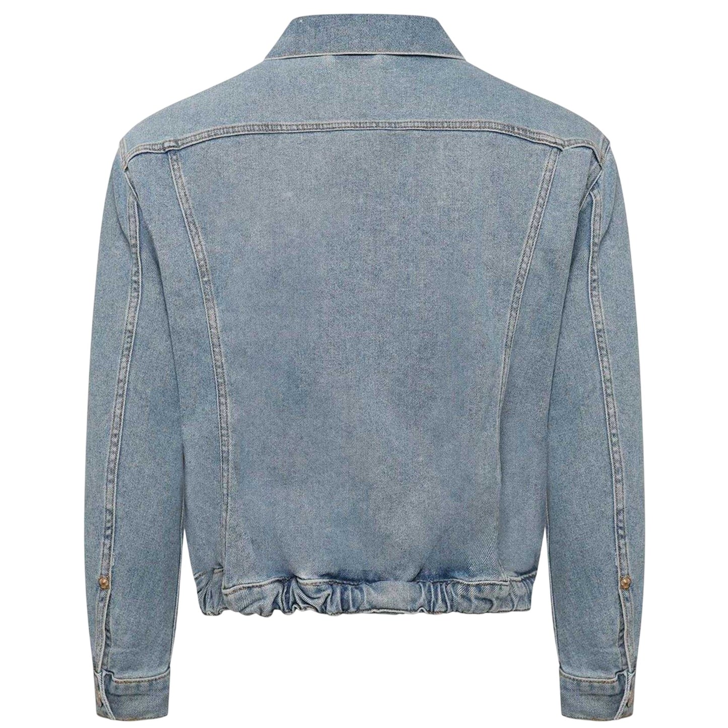 Blue - Back - Replay Womens-Ladies Point Collar Denim Jacket