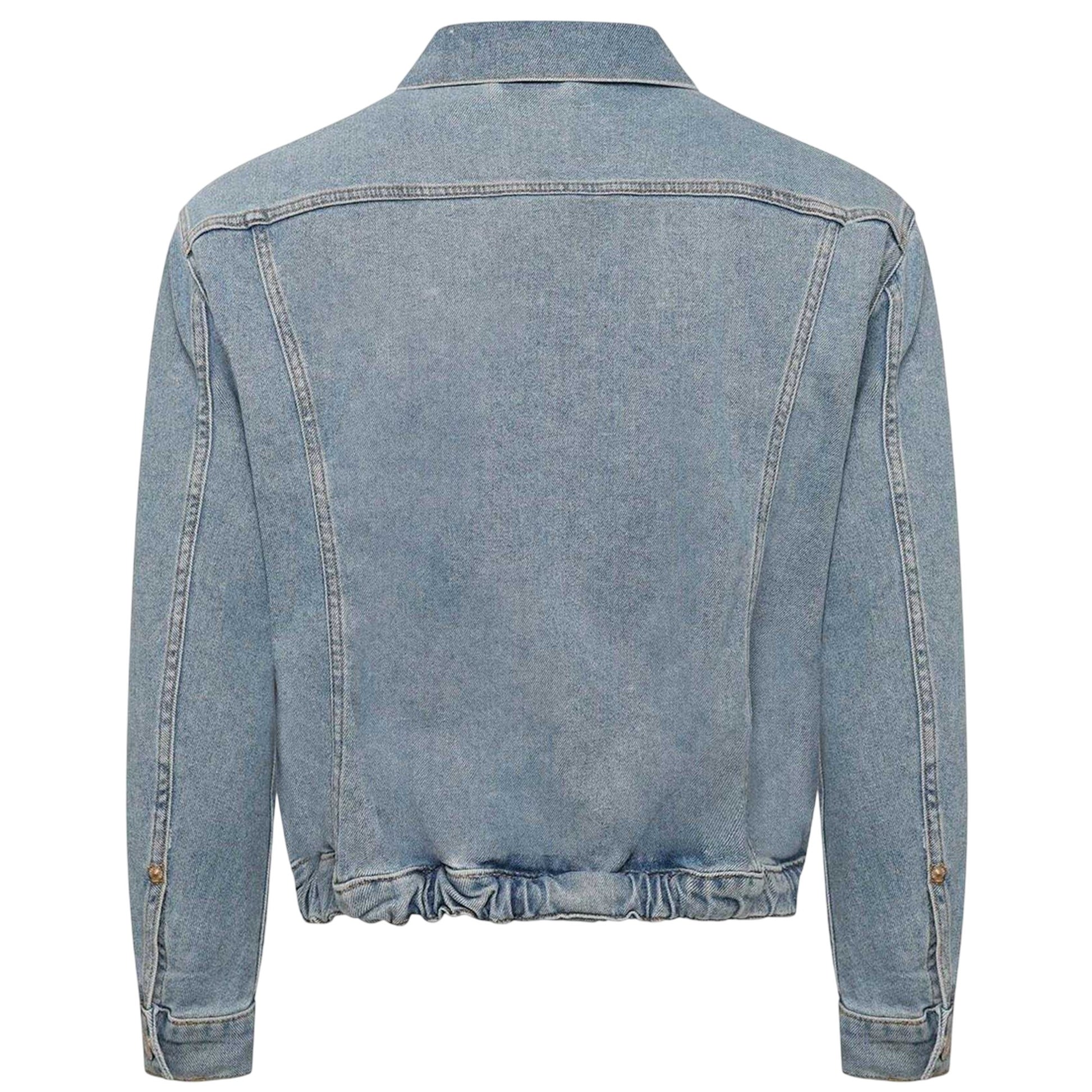 Blue - Back - Replay Womens-Ladies Point Collar Denim Jacket