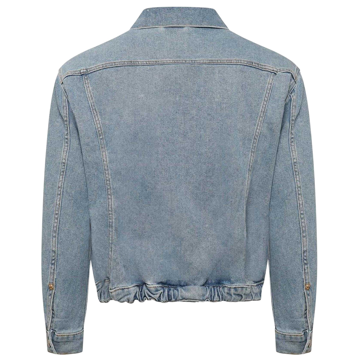 Blue - Back - Replay Womens-Ladies Point Collar Denim Jacket