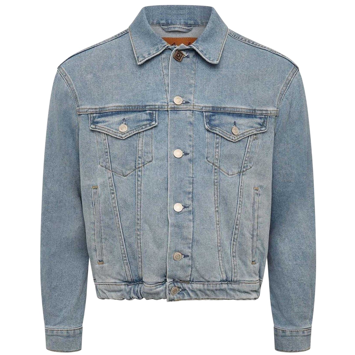 Blue - Front - Replay Womens-Ladies Point Collar Denim Jacket