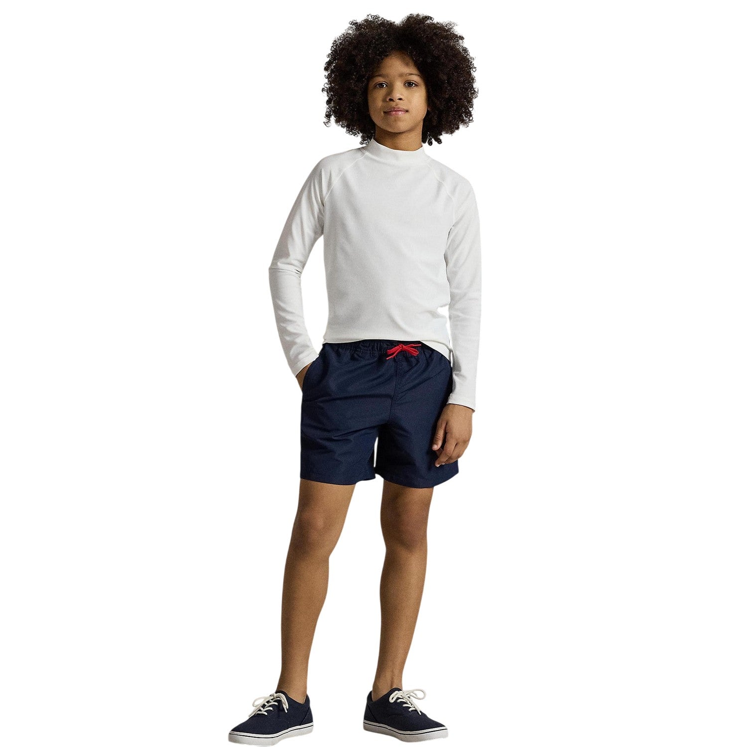 Navy - Pack Shot - Ralph Lauren Childrens-Kids Travel Swim Shorts