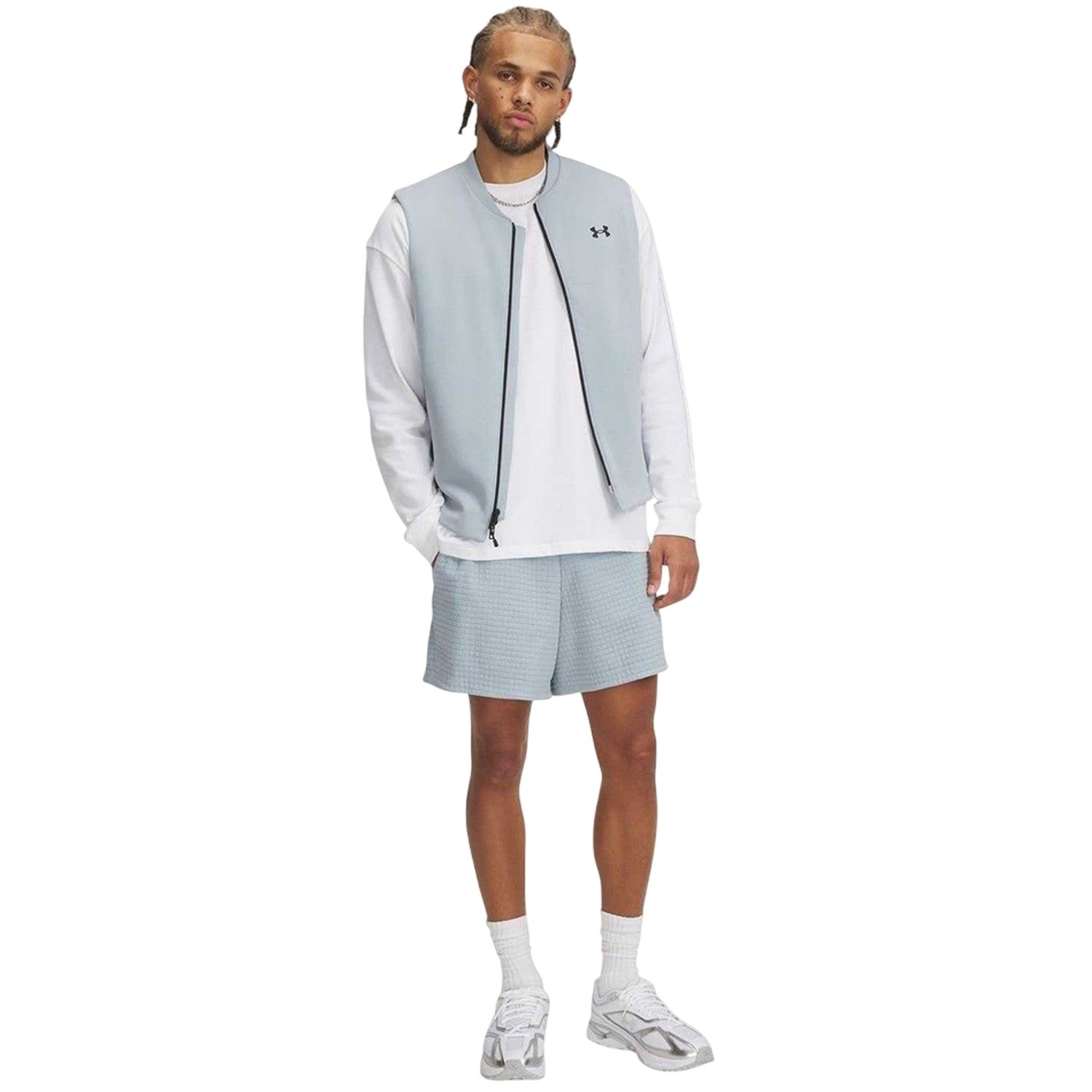 Blue - Lifestyle - Under Armour Mens Grid Sweat Shorts