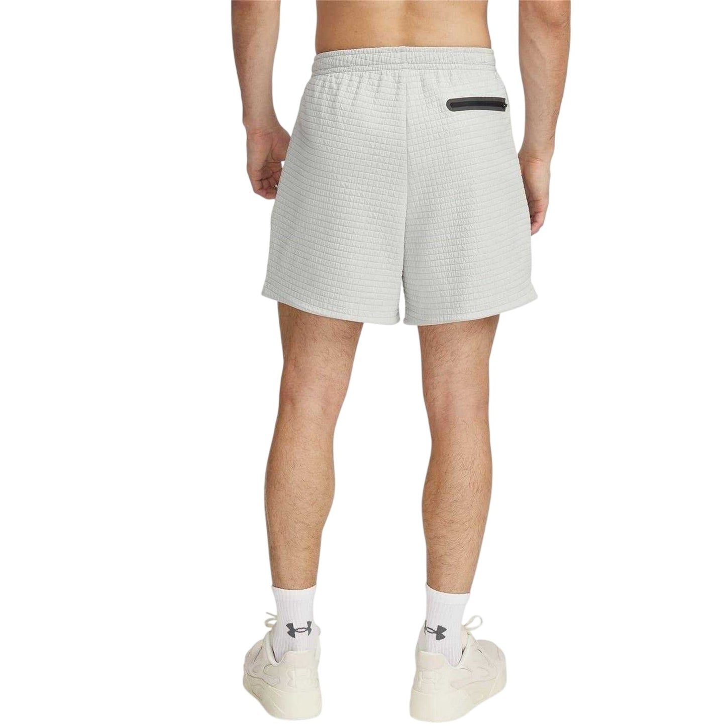 Green - Back - Under Armour Mens Grid Sweat Shorts