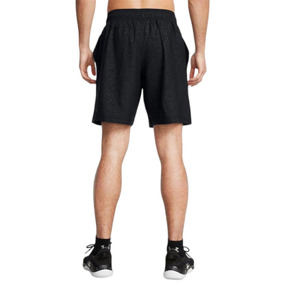 Black - Back - Under Armour Mens Elasticated Waist Loose Fit Shorts