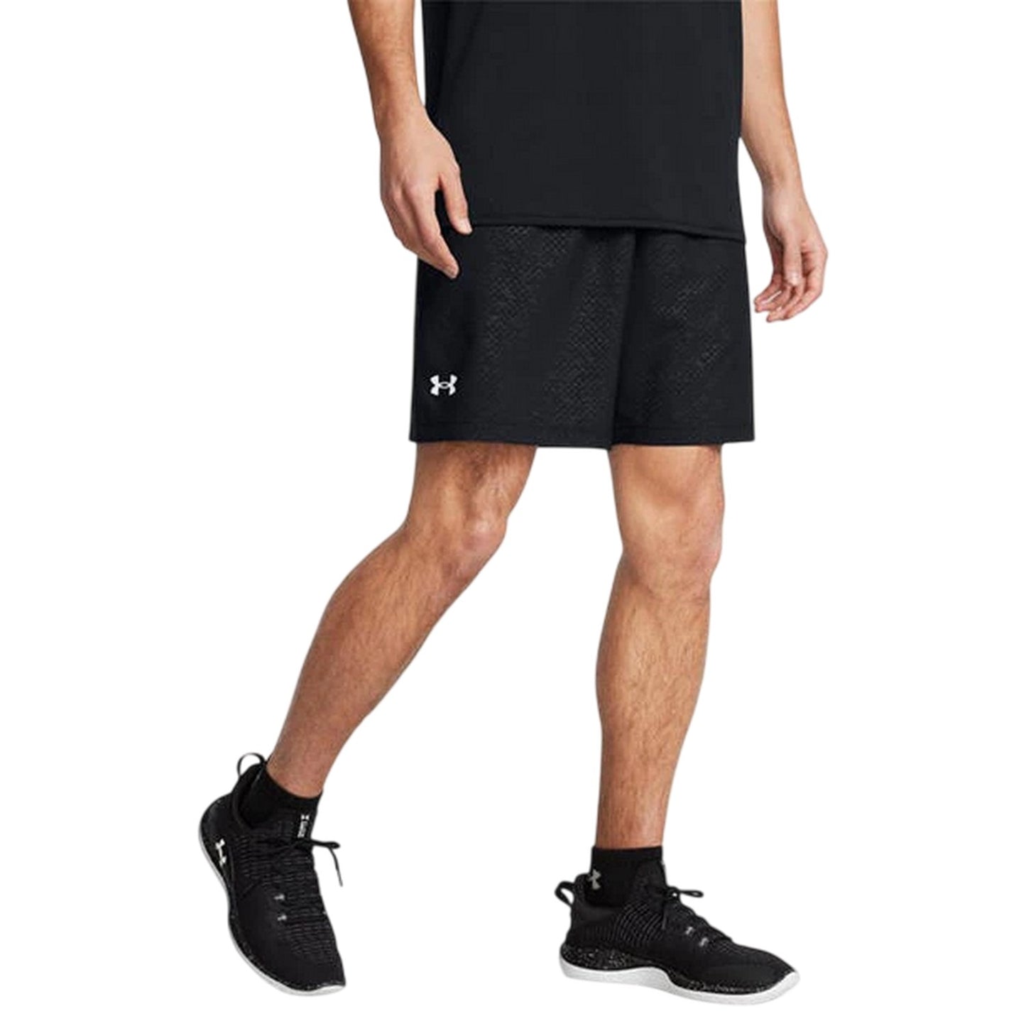 Black - Front - Under Armour Mens Elasticated Waist Loose Fit Shorts