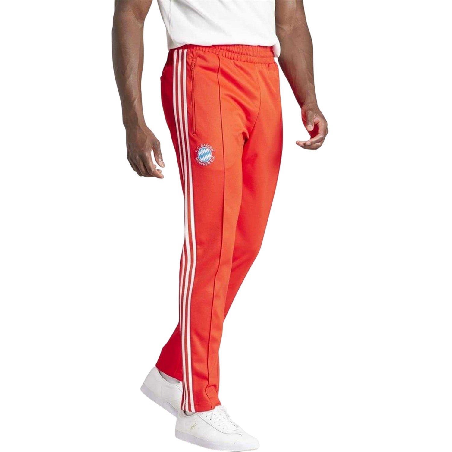 Red - Side - Adidas Mens FC Barcelona Tracksuit Bottoms