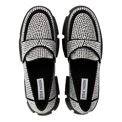 Silver - Side - Steve Madden Womens-Ladies Trifecta Heeled Mules