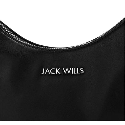 Black - Side - Jack Wills Womens-Ladies Structured Casual Hobo Bag