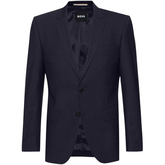 Dark Blue - Front - Boss Mens Harvey Suit Jacket