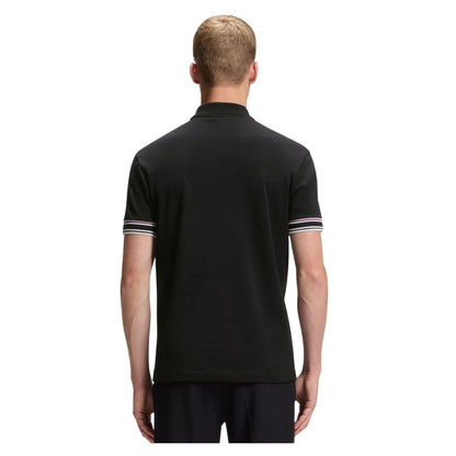 Black - Back - Boss Mens Zone Sleek Polo Shirt