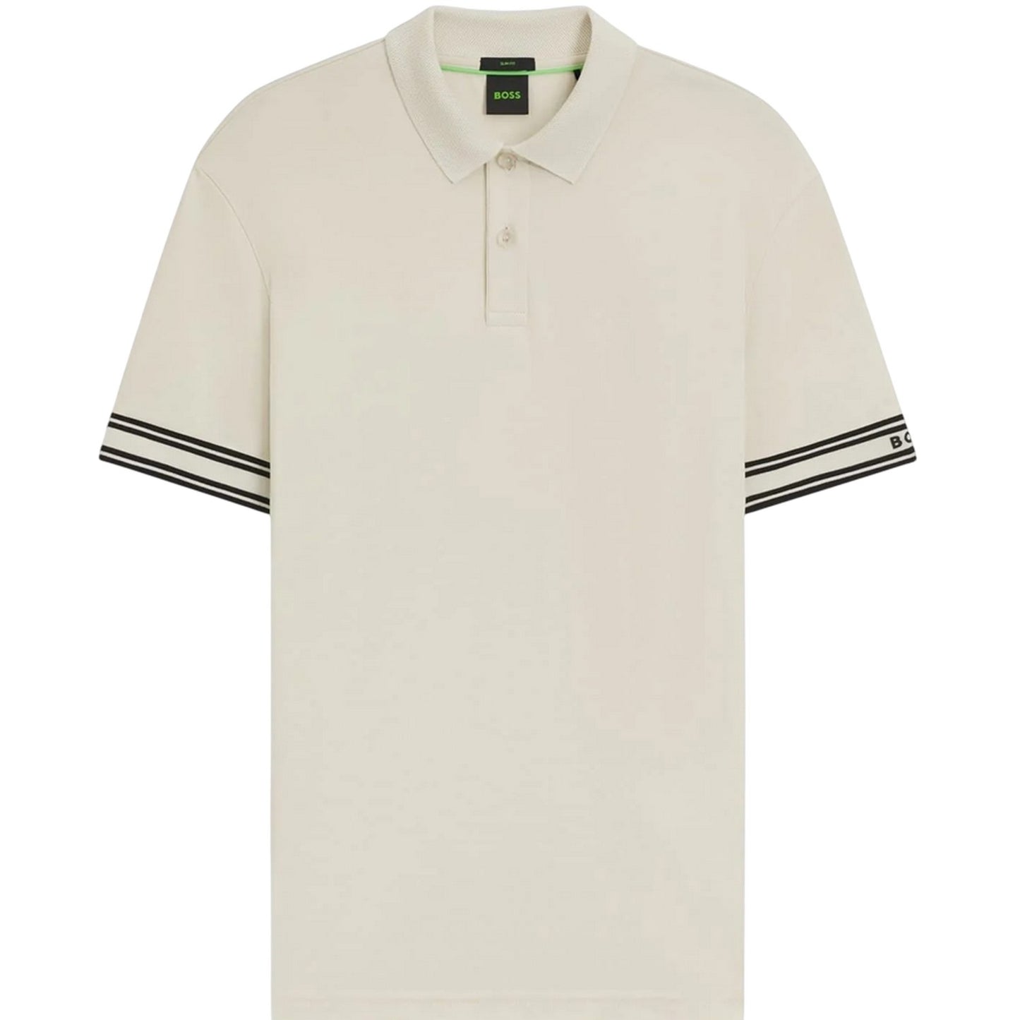 White - Front - Boss Mens Zone Sleek Polo Shirt