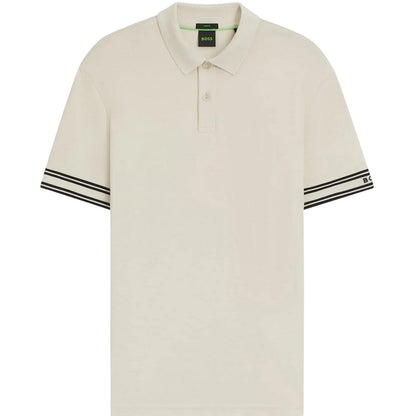 White - Front - Boss Mens Zone Sleek Polo Shirt