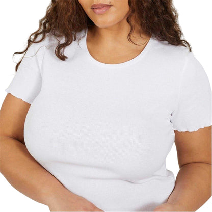 White - Side - Brave Soul Womens-Ladies Ribbed Mini Dress