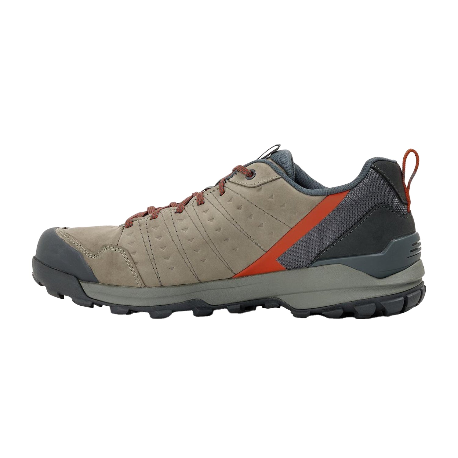 Steel - Back - Oboz Mens Sypes Leather Hiking Flat Hiking Boots