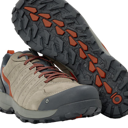 Steel - Lifestyle - Oboz Mens Sypes Leather Hiking Flat Hiking Boots