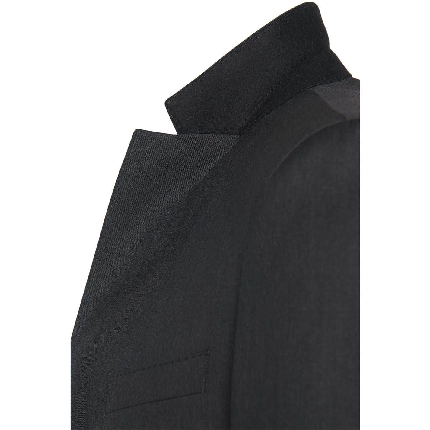 Dark Grey - Back - Boss Mens Ryan Cyl Wool Single-Breasted Slim Suit Jacket