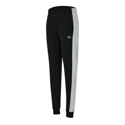 Black-Silver - Side - Lacoste Mens XH1428 Slim Joggers