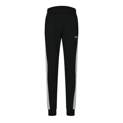Black-Silver - Front - Lacoste Mens XH1428 Slim Joggers