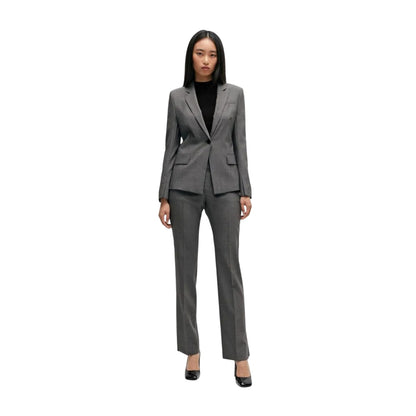 Grey - Lifestyle - Boss Womens-Ladies Notch Neck Suit Jacket