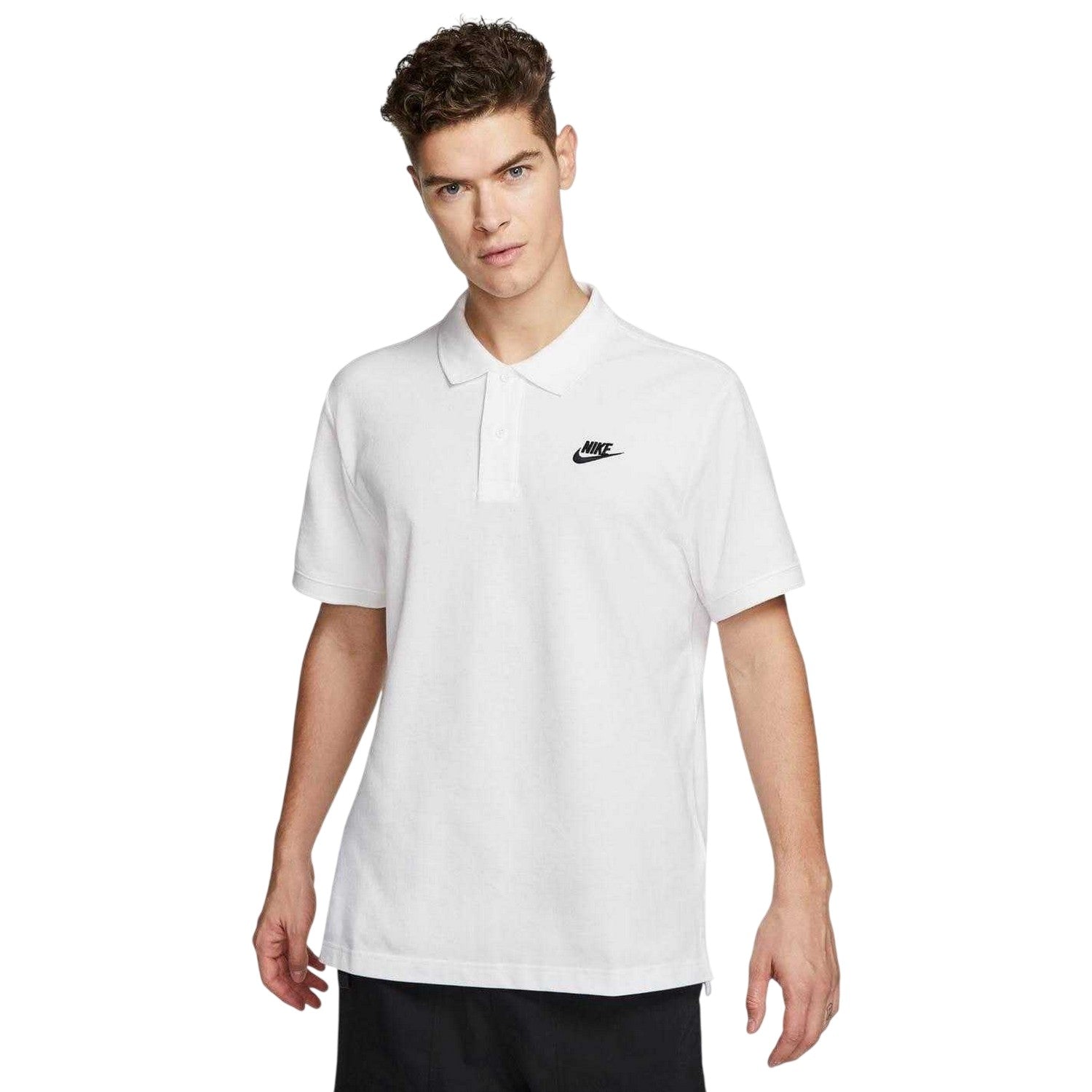 White - Side - Nike Mens Match Up Short-Sleeved Polo Shirt