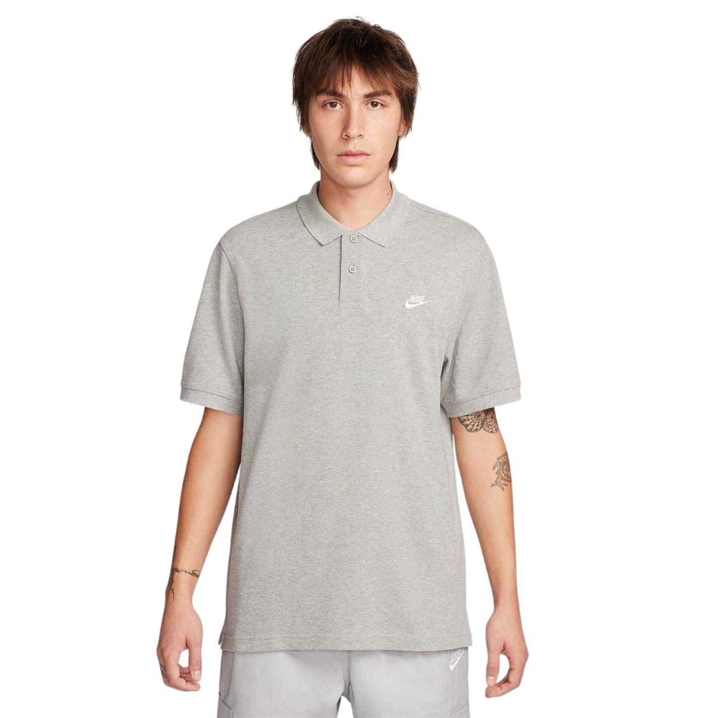 Grey - Back - Nike Mens Match Up Short-Sleeved Polo Shirt