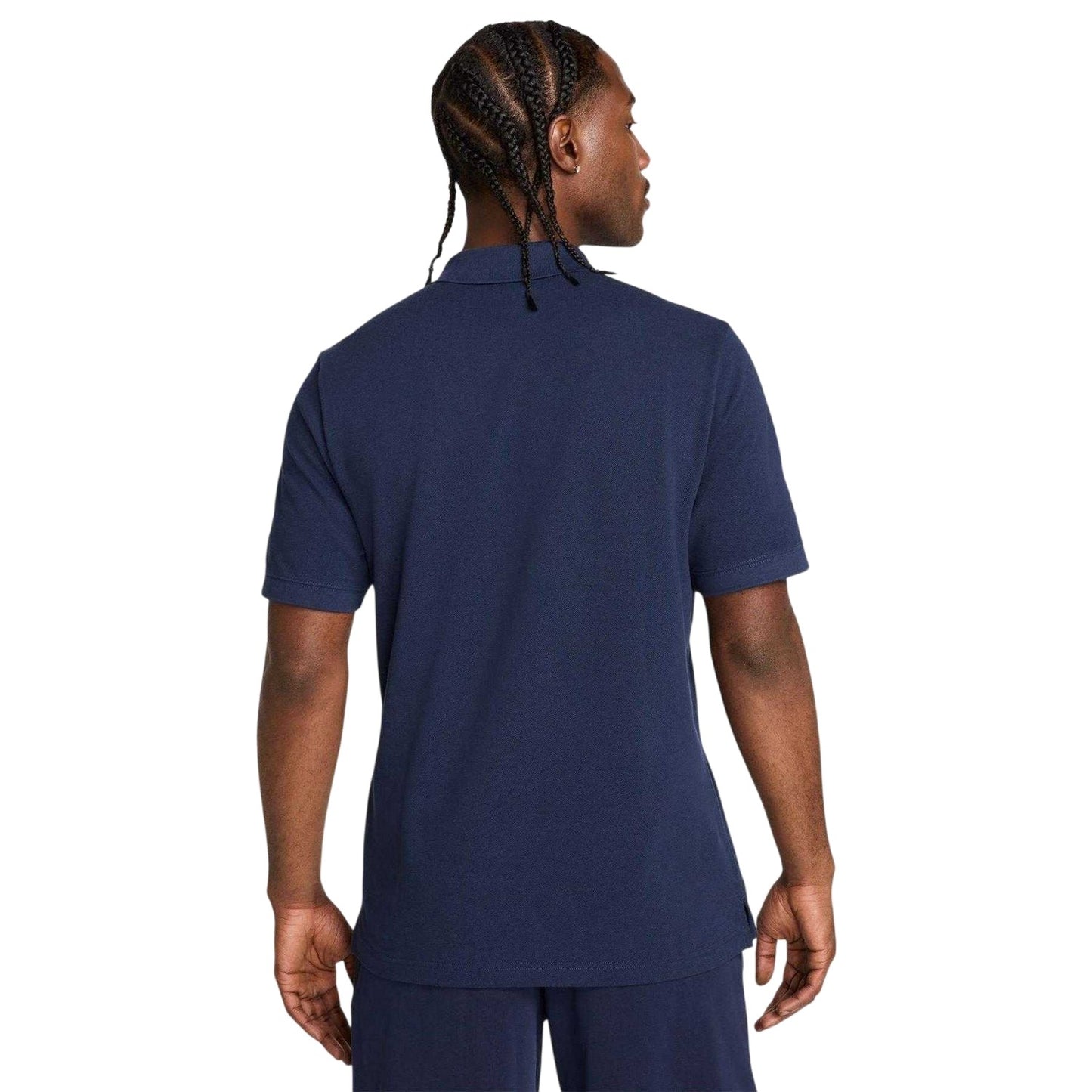Obsidian Black-White - Back - Nike Mens Match Up Short-Sleeved Polo Shirt