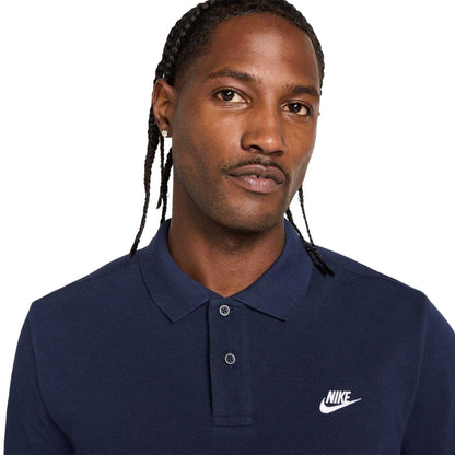 Obsidian Black-White - Side - Nike Mens Match Up Short-Sleeved Polo Shirt