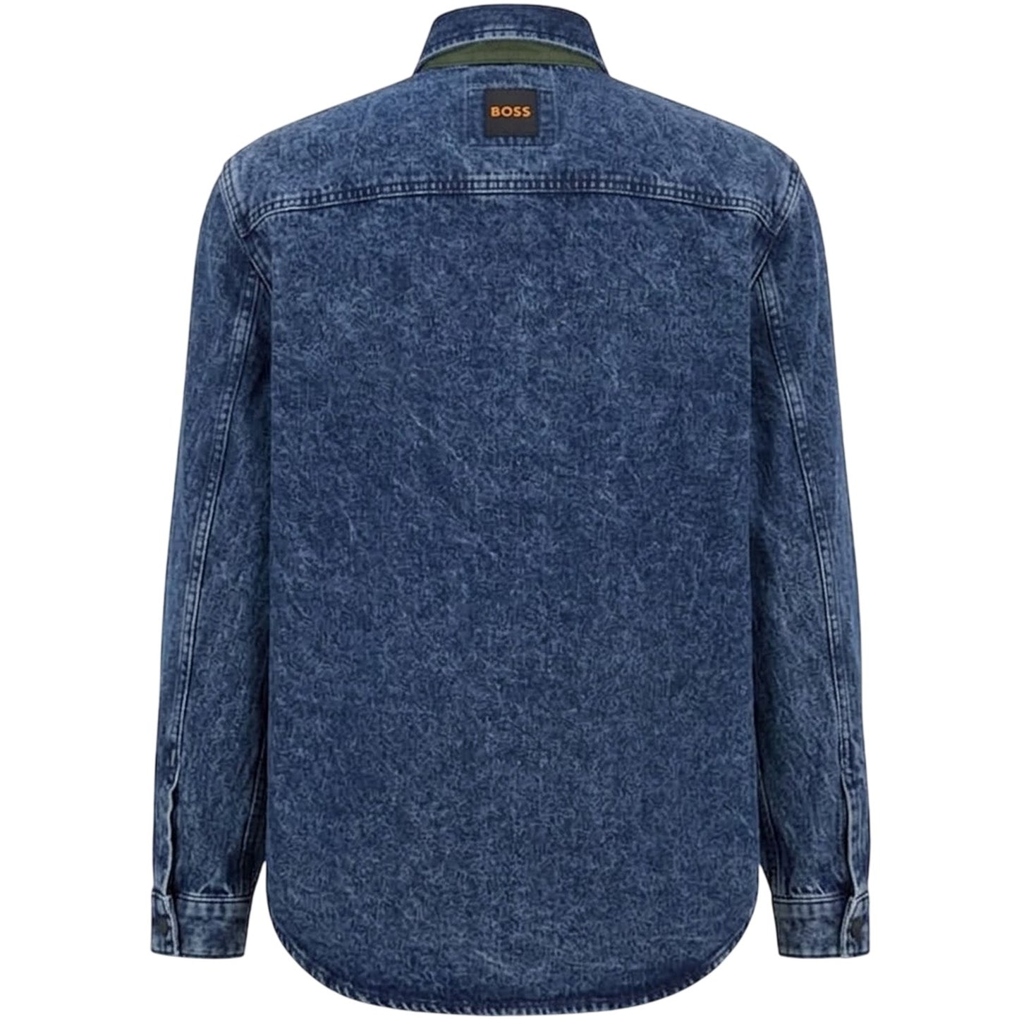 Navy - Back - Boss Mens Denim Jacket