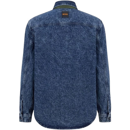 Navy - Back - Boss Mens Denim Jacket