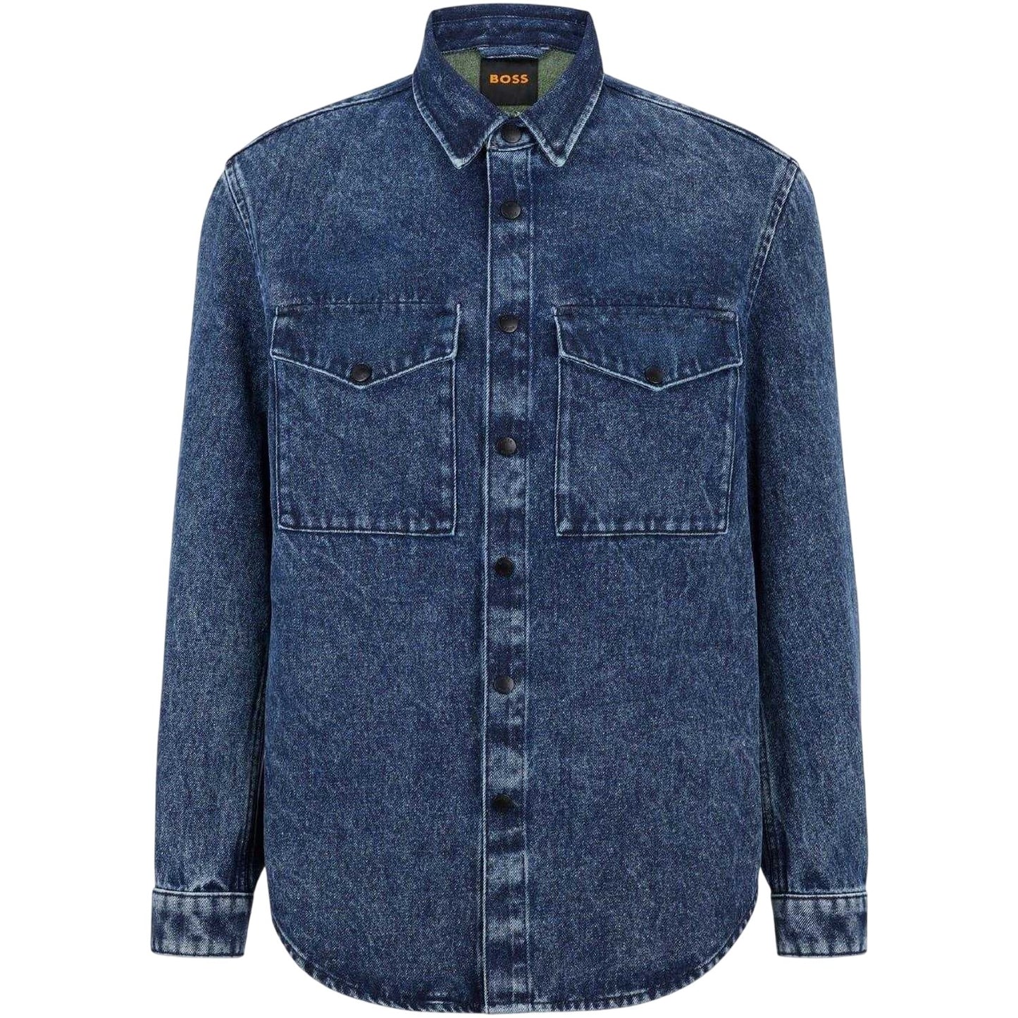 Navy - Front - Boss Mens Denim Jacket