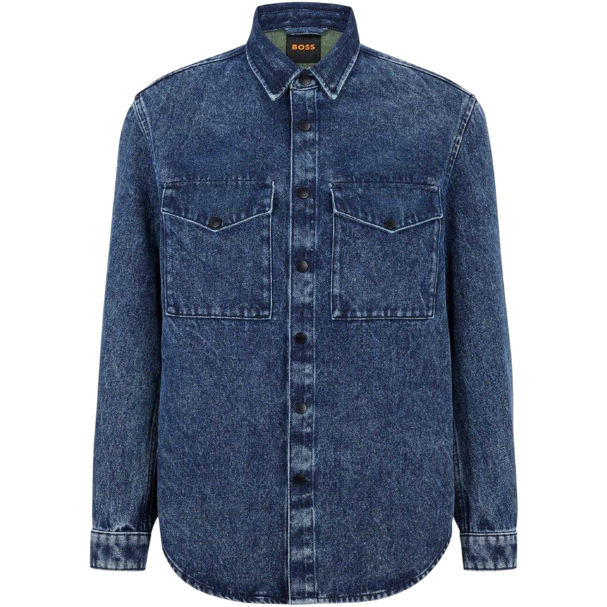 Navy - Front - Boss Mens Denim Jacket