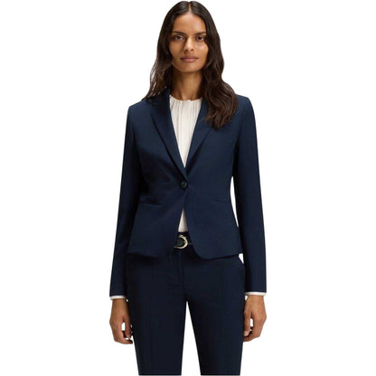 Dark Blue - Lifestyle - Boss Womens-Ladies Jarua Formal Blazer