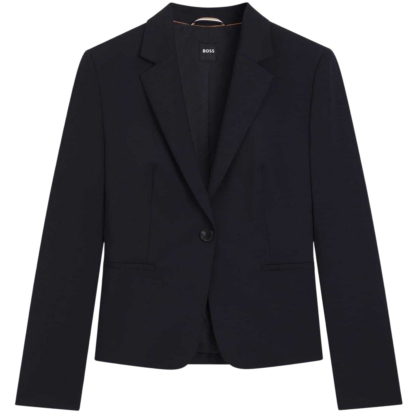 Dark Blue - Front - Boss Womens-Ladies Jarua Formal Blazer