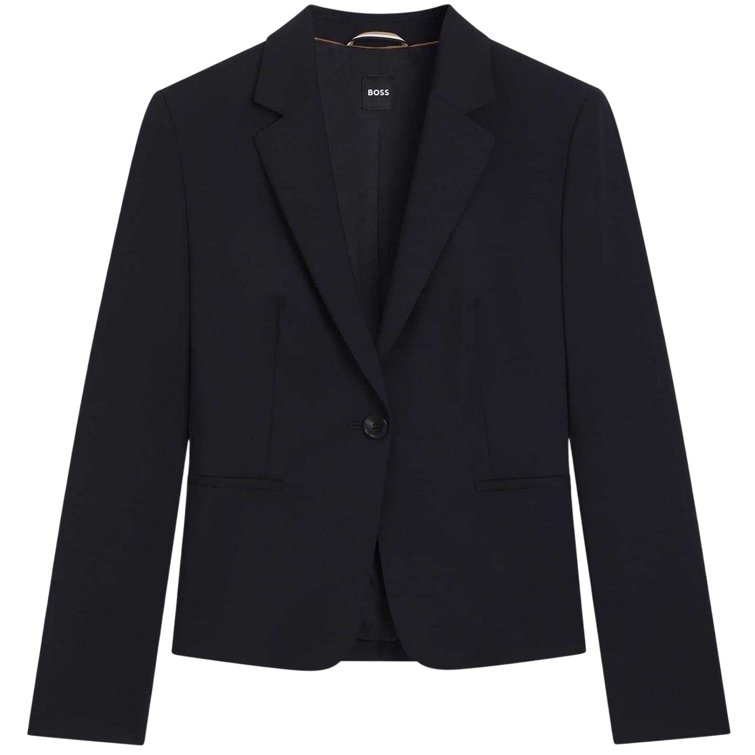Dark Blue - Front - Boss Womens-Ladies Jarua Formal Blazer